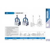 ACCUD 638-070-01 V-BLOCK - prizmatické podložky ocelové s třmenem 60x70x50mm ( 1 pár )