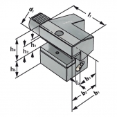 Axialní držák C4-30x20 - levý,krátký DIN 69880, (ISO 10889)