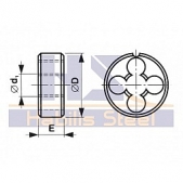Závitová kruhová čelist, HSS, 6g 223210 M9x0,75 /240 092/