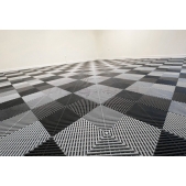 Plastová podlahová dlaždice - rohož 40x40cm ( BLACK )