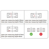 ACCUD 104-006-21 posuvné měřítko pro měření vnítřní drážky (0.02mm)