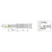 Univerzální nástroj AEKR-D2,25X8 XC..040104 pro vrtání, vnitřní a vnější soustružení