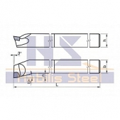 Soustružnický nůž vnitřní rohový 223726 12x12 mm S 20