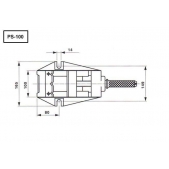 Příruční strojní svěrák 243160 PS-100