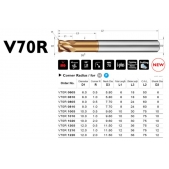 TK stopková fréza toroidní do 70HRC V70R1020, pr. 10mm, R2