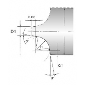 TK stopková fréza tvarová ECR1216, 12x3mm,R6