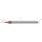 TK stopková fréza kopírovací MICRO SBMV0064, 0,6x1,2mm, R0,3