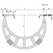 ACCUD 329-028-01 mikrometr 600-700mm s prodlouženou měřicí plochou (0.01mm)