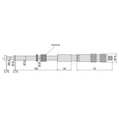 ACCUD 344-001-11 drážkový mikrometr 0-25mm / 1,6-26,5mm pro vnější i vnitřní měření (0.01mm) L13
