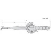 ACCUD 419-008-11 digitální úchylkoměr pro vnitřní měření 12.7-216mm ( 0.1mm ) (délka ramene 160mm)