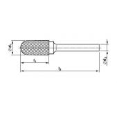C1020 Technická fréza tvrdokovová FORM-TECH, GOLD, válcová s rádiusem