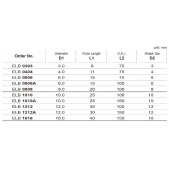 TK stopková fréza standardní s prodlouženou upínací částí ELB0808, 8x20x100mm