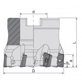 Fréza nástrčná čelní 90° AFM90-AD10T3-D050-A22-Z07-H