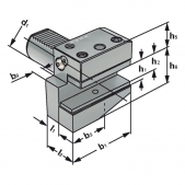 Radiální držák B2 - 16x12x24 - levý, krátký, DIN 69880, (ISO 10889)