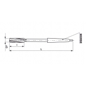 Výhrubník s kuželovou stopkou HSS 221411 31,6 mm