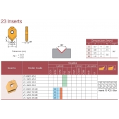 Břitová destička 23-1203-90-ME,B350 ( 90° ) pro NC navrtávák