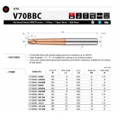 TK stopková fréza kopírovací do 70HRC V70BBC1012A, pr. 10mm