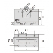 Ložiskový V-BLOK 230x100x150mm INSIZE 6888-3