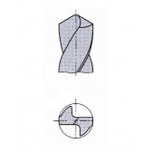 Vrták s válcovou stopkou, krátký, levořezný HSS 2904 10 mm