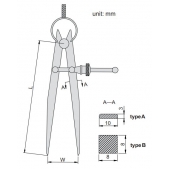 ACCUD 985-010-01 kružítko s pružinou 250mm ( 0-240mm )