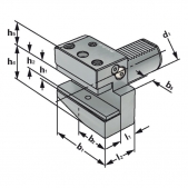 Radiální držák B1 - 30x20x40 - pravý, krátký, DIN 69880, (ISO 10889)