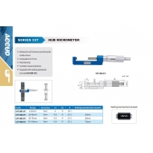 ACCUD 337-003-01 třmenový mikrometr 50-75mm na měření ložiskových pouzder (0.01mm)