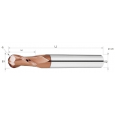 TK stopková fréza kopírovací QBX0106, 6 x 2, R0,5