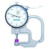 ACCUD 443-010-11 číselníkový tloušťkoměr, ploché doteky 0-10mm (A type) ( 0.02mm )