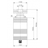 Šroubovací podpěrka s ALU + magnetickou základnou, 373550, AMF 75804 - 62mm