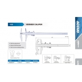ACCUD 122-020-22 analogové posuvné měřítko 500mm ( délka měřících ramen 150mm ) s vnějšími horními rameny ( 0.02mm/0.001