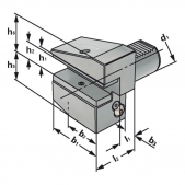 Radiální držák B3-20x16x30 - pravý, krátký, DIN 69880, (ISO 10889)
