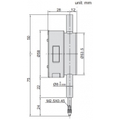 ACCUD 215-010-02 digitální úchylkoměr pro použití s dutinoměry (s plochou zadní stranou) / 12.7mm/0.5