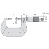 ACCUD 326-007-03 mikrometr 150-175mm s čepelovými měřicími plochami (6.5x0.75mm) (0.01mm)