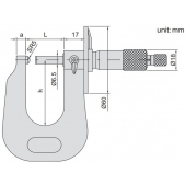 ACCUD 347-015-01 mikrometr 0-15mm na měření tloušťky plechu (0.01mm)