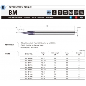 TK stopková fréza kopírovací MICRO BM0124, 1,2x2,4mm, R0,6