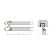 Upichovací nůž vnější SWISS AKKO ADKT-TD-R-1616-3-T16-K-S