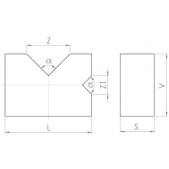 Kontrolní a rýsovací podložka s výřezem KINEX, pár, 1x90°, 200 mm, PN 255531