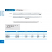 ACCUD 990-006-11H oboustranné pravítko z nerezové oceli 150mm/6