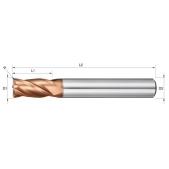 TK stopková fréza toroidní do 70HRC V70RD0302, pr. 3mm, R0,2