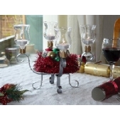 MetalCraft MC1253R skleněný držák na svíčku - červený 