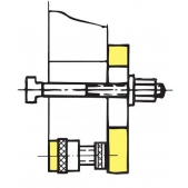 Šroubovací podstavec modulární s hliníkovou spodní částí  373552 - 88F mm
