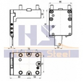 Pevný držák pro upichovací planžety - levý, BMT65x32