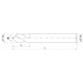 Navrtávák NC 90°, DIN 6535 HA, TiAlN /37.800/ NC SK 8,0x65/15