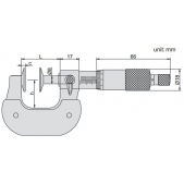 ACCUD 342-006-01 mikrometr 125-150mm s neotáčivými talířkovými měřicími plochami (0.01mm)