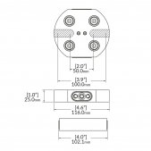 RL52S-4 Základní upínací deska single - 52mm - RockLock Ø116mm x 25mm