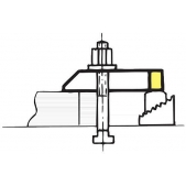 Vidlicová upínka zešikmená AMF - DIN 6315 B 37 1600 33x250mm