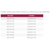 Nožové kalené pravítko KINEX 75mm, DIN 874/00