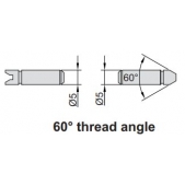 ACCUD 358-000-02 měřící dotek na vnitřní závity 0.6-0.9mm/44-28TPI