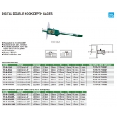 INSIZE 1144-200AWL Digitální hloubkoměr s dvojitým nosem 0-200mm / 0,01mm se zabudovanou wifi