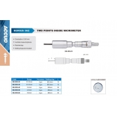 ACCUD 362-000-60 dvoudotekový dutinoměr, s nastavovacím kroužkem 5-6mm / 0.001mm
